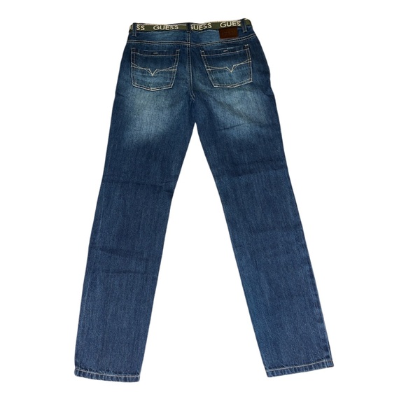 NEW Guess Boys Luca Rip & Repaired Distressed Adjustable Waist Denim Belted Jean - Picture 5 of 5